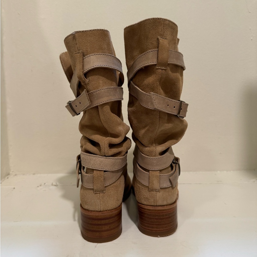 NWOT Juicy Couture suede leather boots tan 8 - Picture 5 of 8